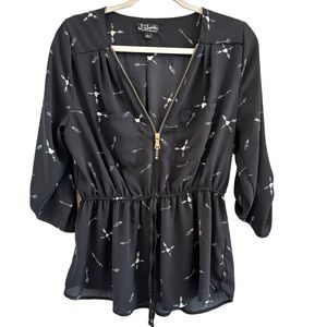 Zippered peplum | large